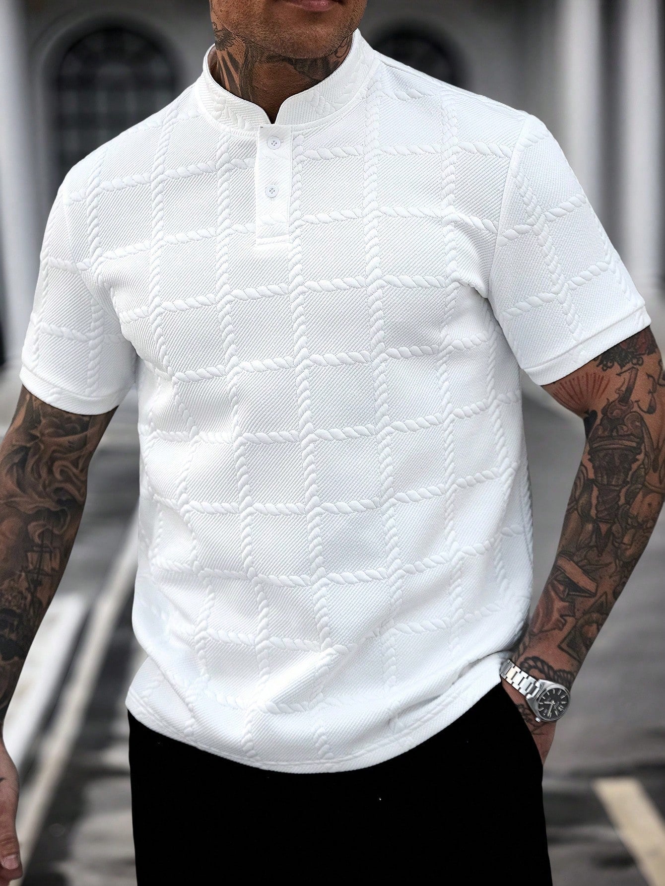 White  Premium Textured Shirt