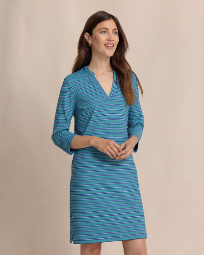 Alicia Stripe Dress - Spruce Shade