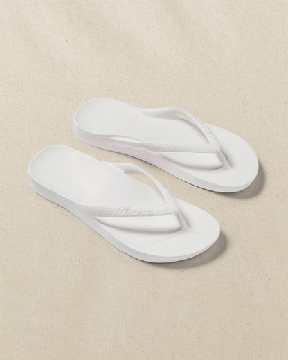 Archies Classic White Arch Support Flip Flop