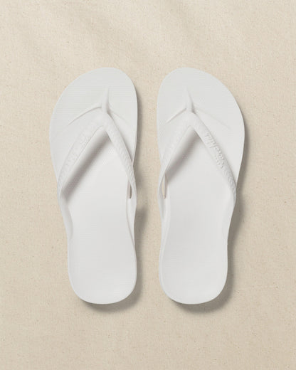 Archies Classic White Arch Support Flip Flop