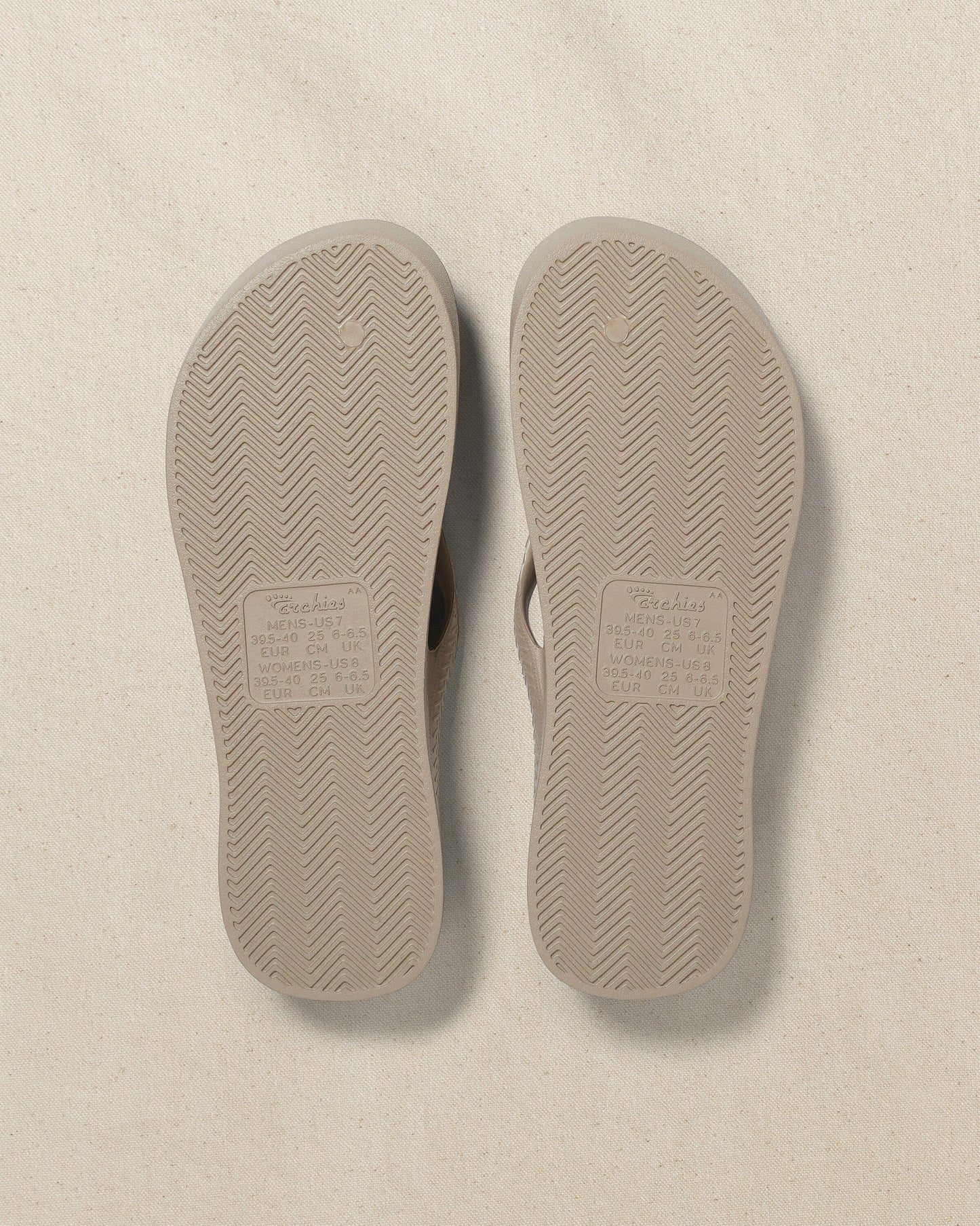 Archies Taupe Arch Support Flip Flop