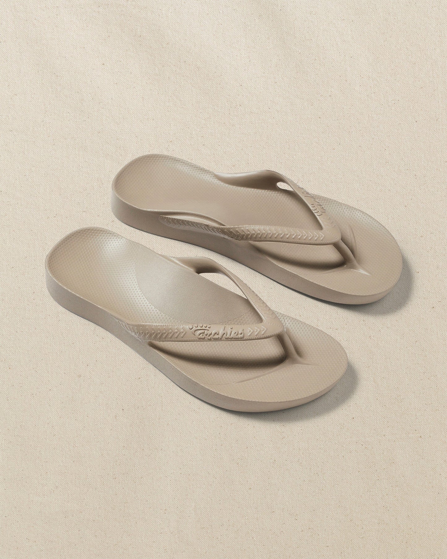 Archies Taupe Arch Support Flip Flop