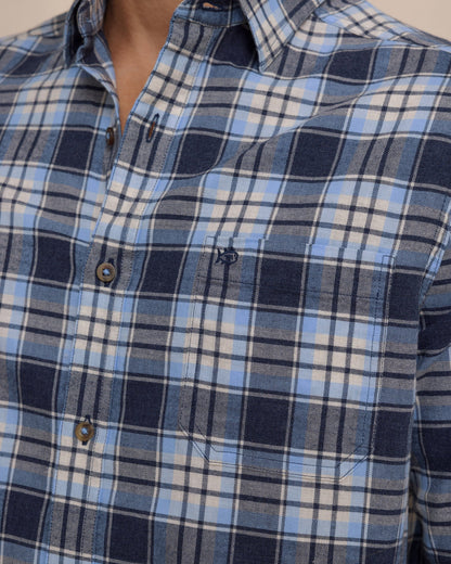 Ashborough Plaid Brushed Twill Sport Shirt