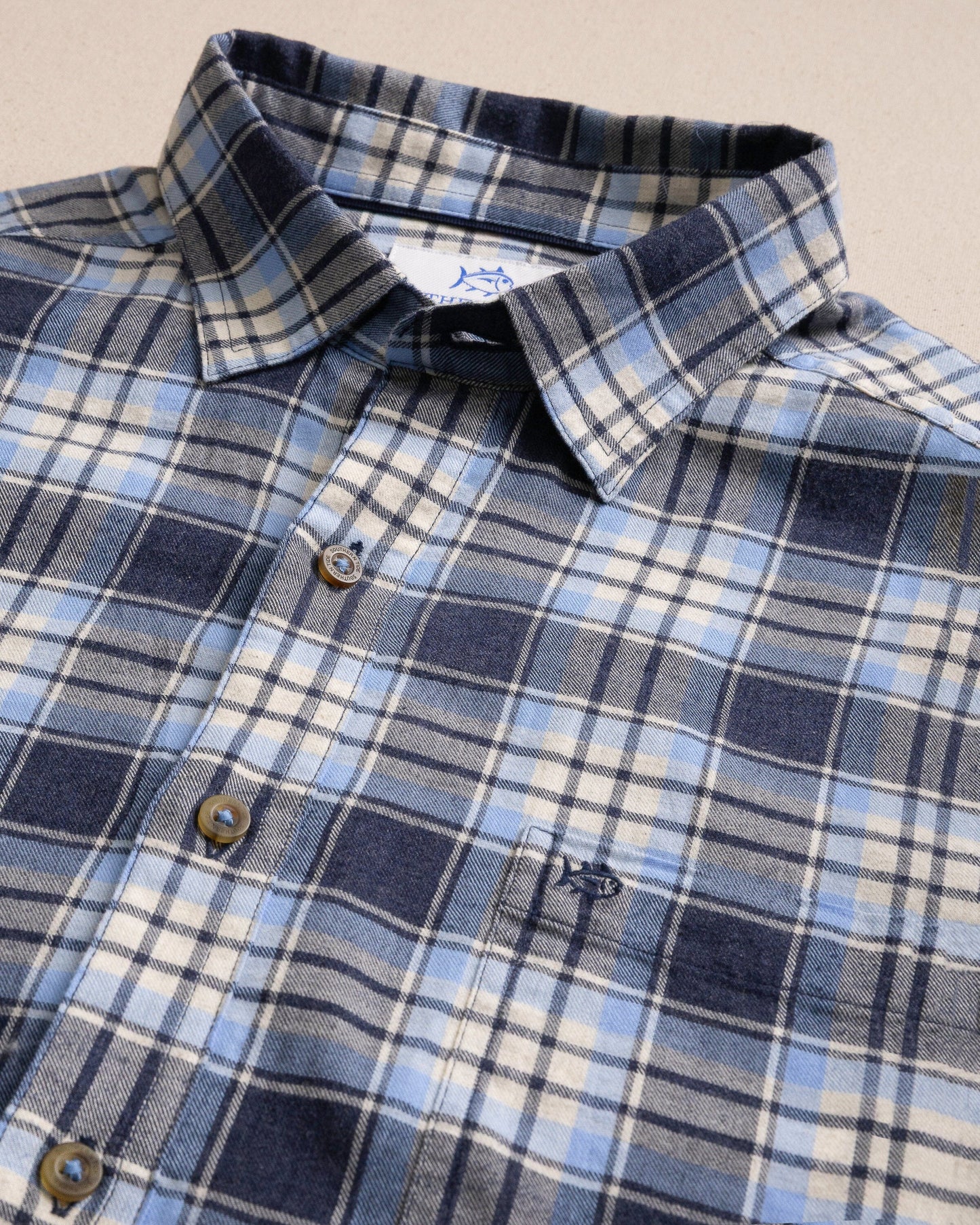 Ashborough Plaid Brushed Twill Sport Shirt