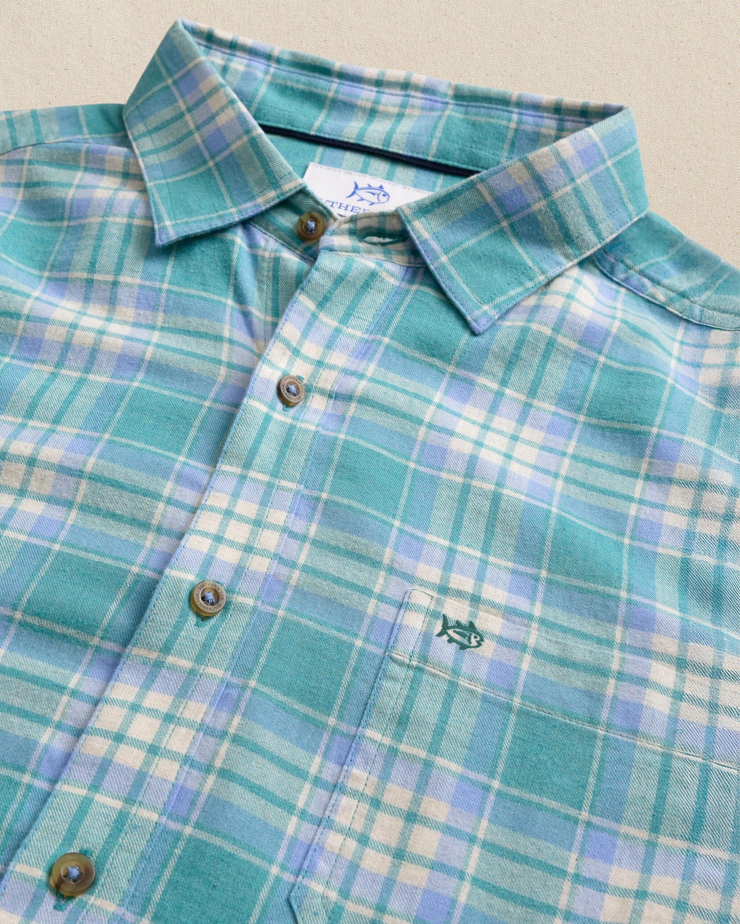 Ashborough Plaid Brushed Twill Sport Shirt