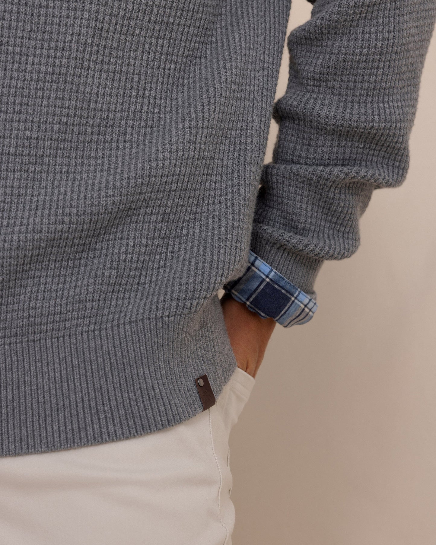 Bass Creek Heather Quarter Button Sweater