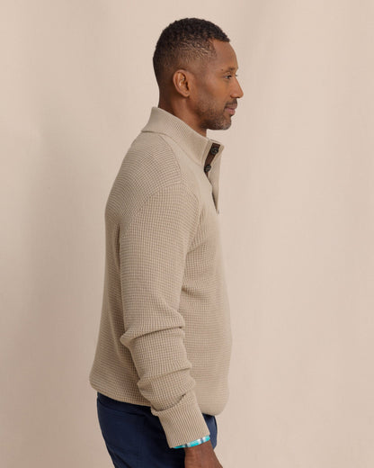 Bass Creek Heather Quarter Button Sweater