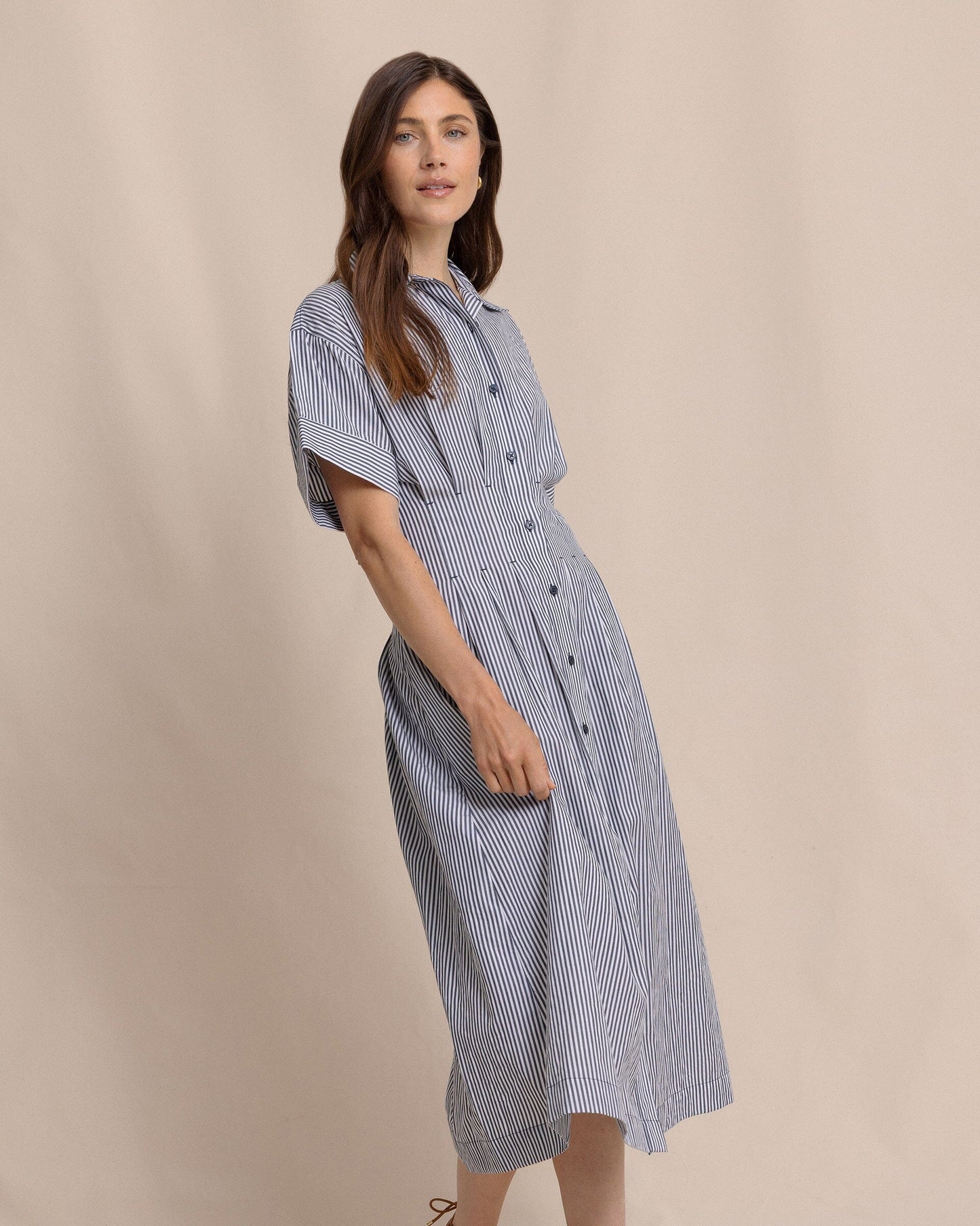Bobbie Tucked Waist Shirtdress