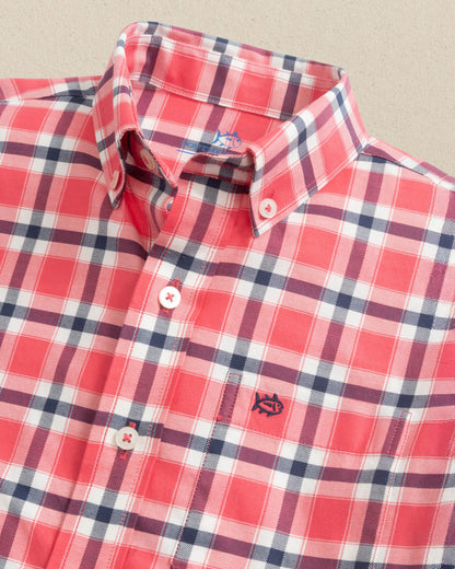 Boys Beachrock Plaid Skipjack Sport Shirt