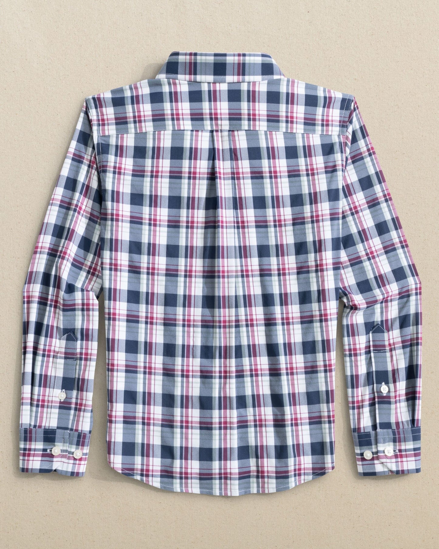 Boys Breakwater Plaid Intercoastal Long Sleeve Sport Shirt