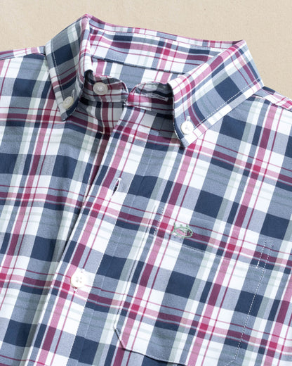 Boys Breakwater Plaid Intercoastal Long Sleeve Sport Shirt