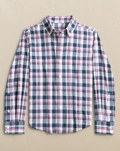 Boys Breakwater Plaid Intercoastal Long Sleeve Sport Shirt