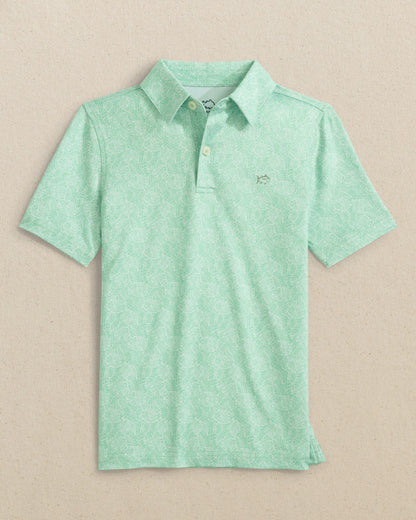 Boys Driver Beach Palms Printed Performance Polo