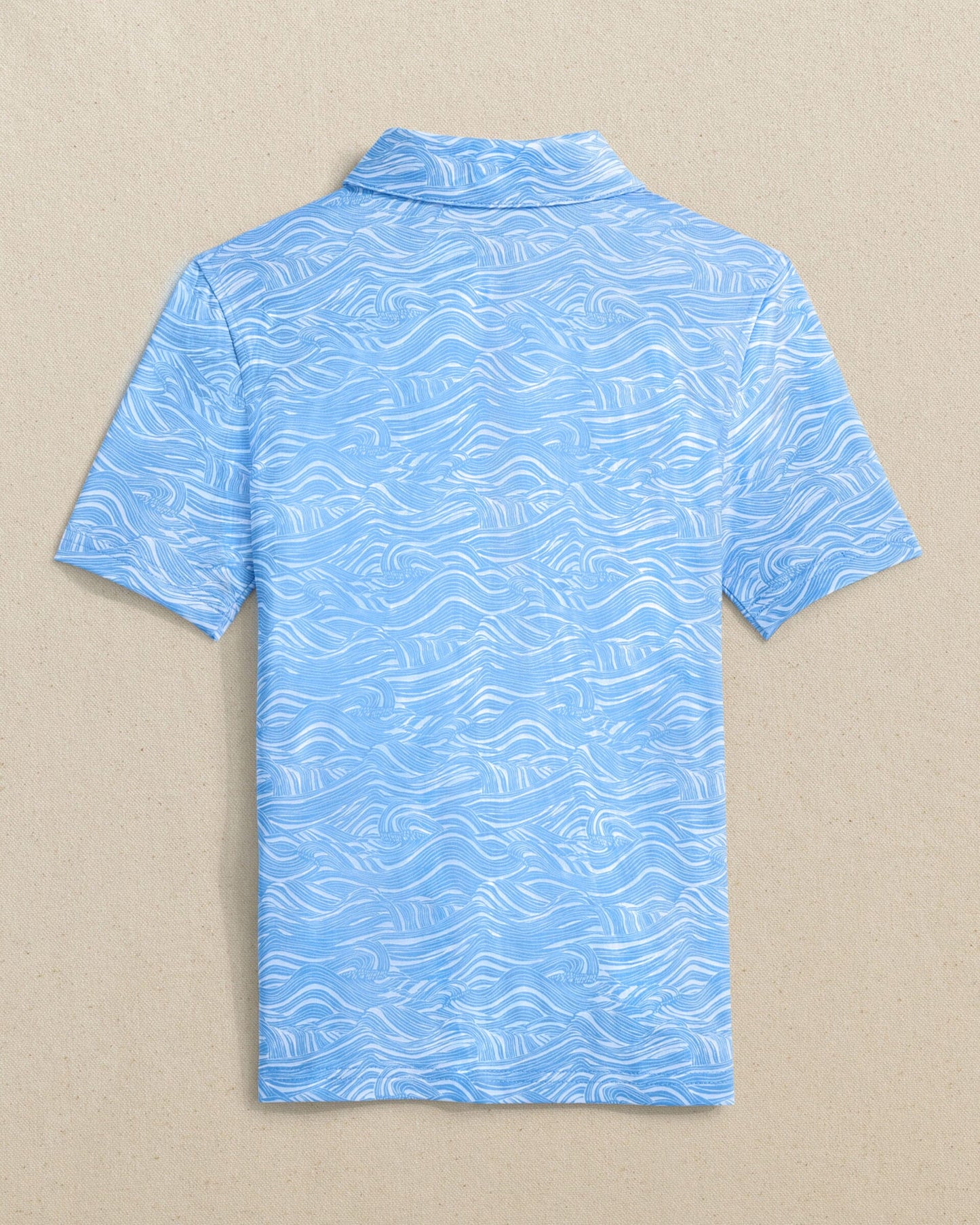 Boys Driver Rolling Waves Printed Performance Polo