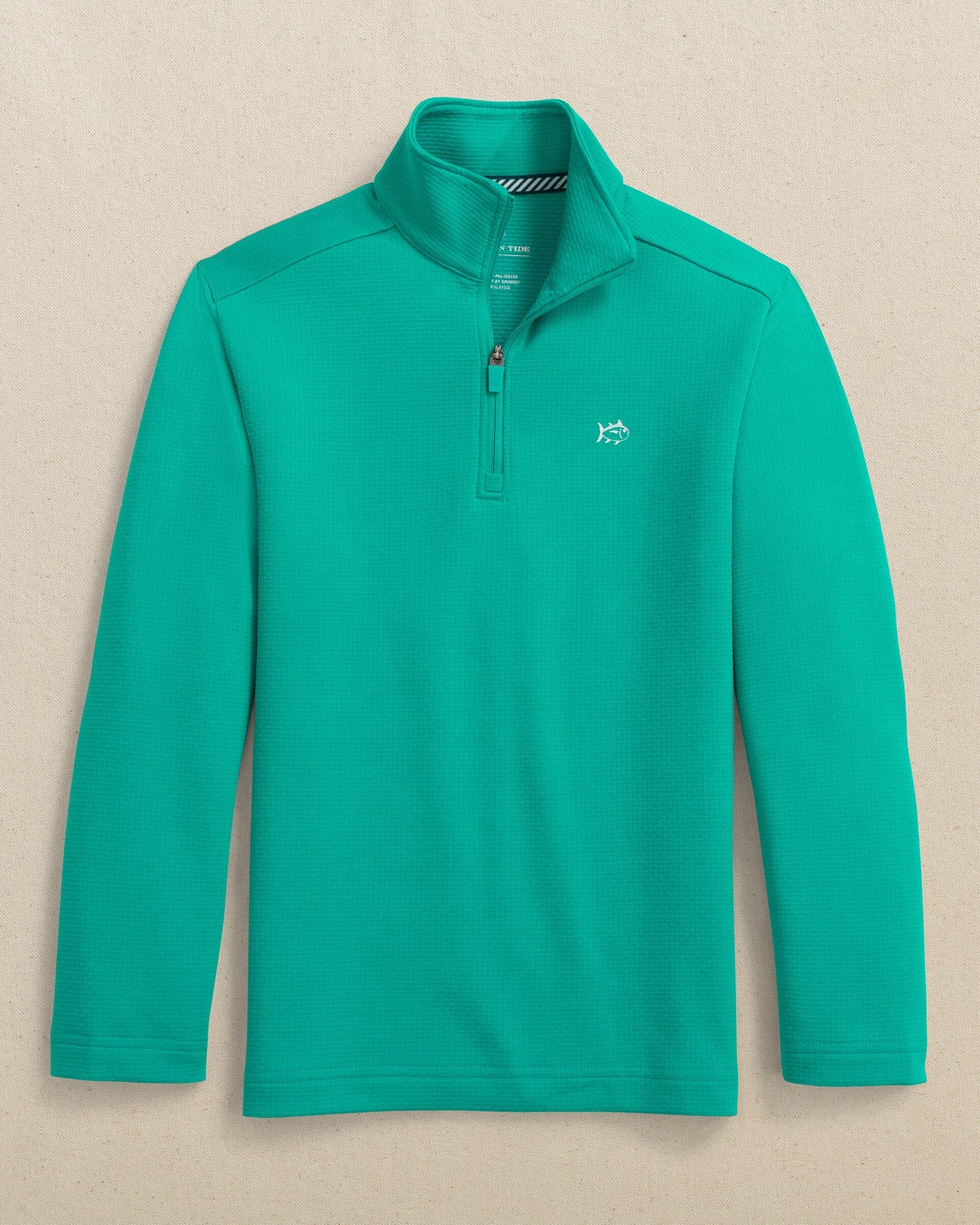 Boys Schooner Quarter Zip - Spruce Shade