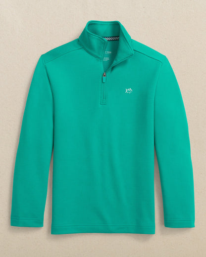 Boys Schooner Quarter Zip - Spruce Shade