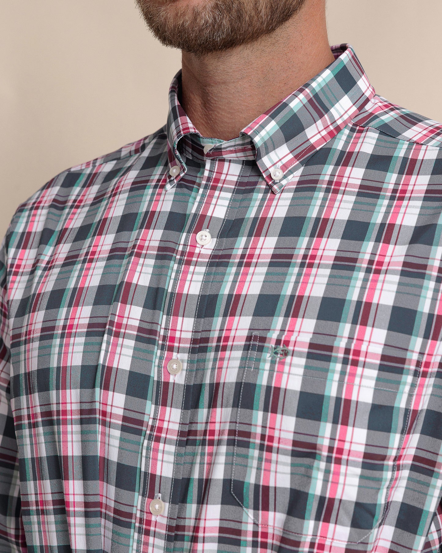 Breakwater Plaid brrr°® Intercoastal Long Sleeve Sport Shirt
