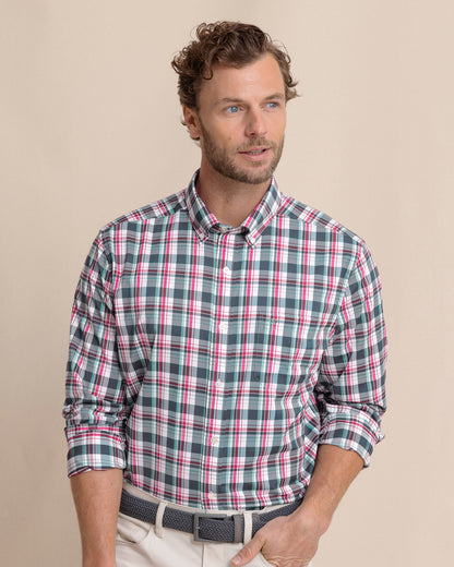 Breakwater Plaid brrr°® Intercoastal Long Sleeve Sport Shirt