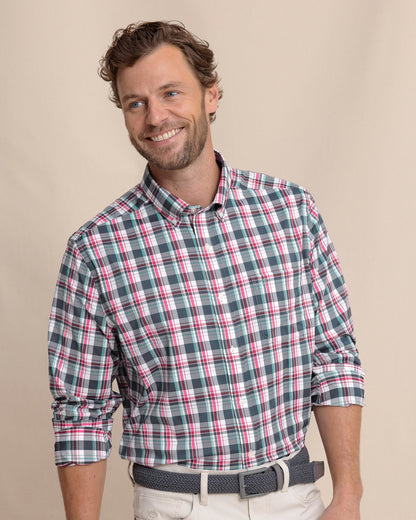 Breakwater Plaid brrr°® Intercoastal Long Sleeve Sport Shirt