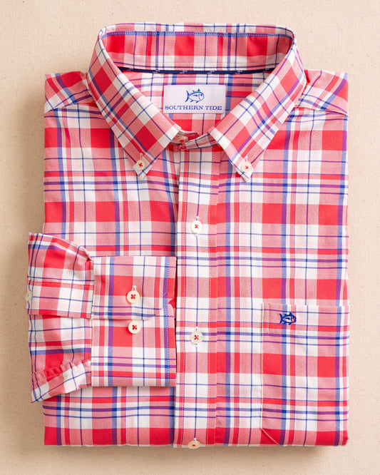 Breakwater Plaid brrr°® Intercoastal Long Sleeve Sport Shirt