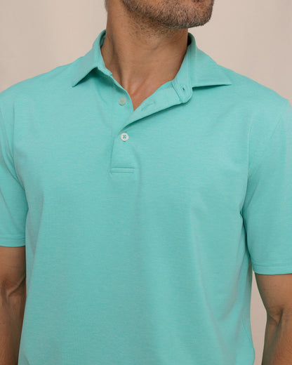 brrr°®-eeze Heather Performance Polo Shirt - Heather Turtle Green