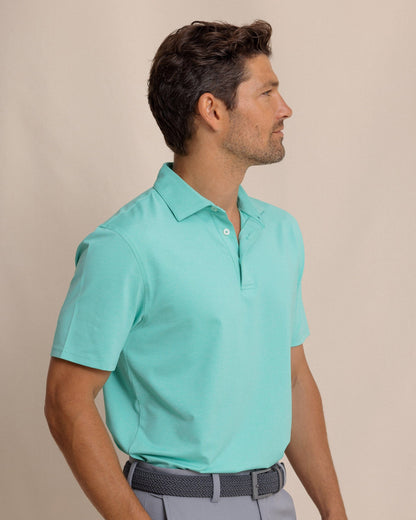 brrr°®-eeze Heather Performance Polo Shirt - Heather Turtle Green