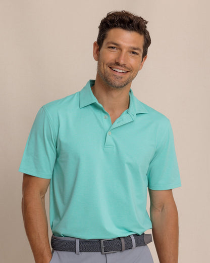 brrr°®-eeze Heather Performance Polo Shirt - Heather Turtle Green