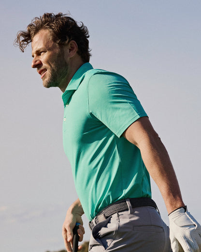 brrr°®-eeze Heather Performance Polo Shirt - Heather Turtle Green