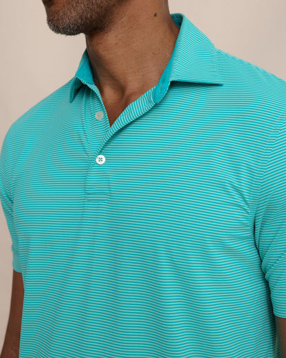 brrr°®-eeze Meadowbrook Stripe Polo - Turtle Green