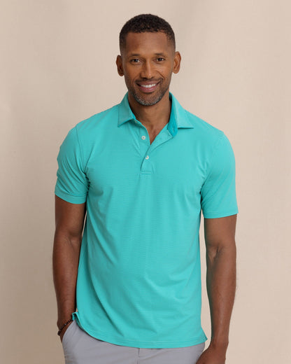 brrr°®-eeze Meadowbrook Stripe Polo - Turtle Green