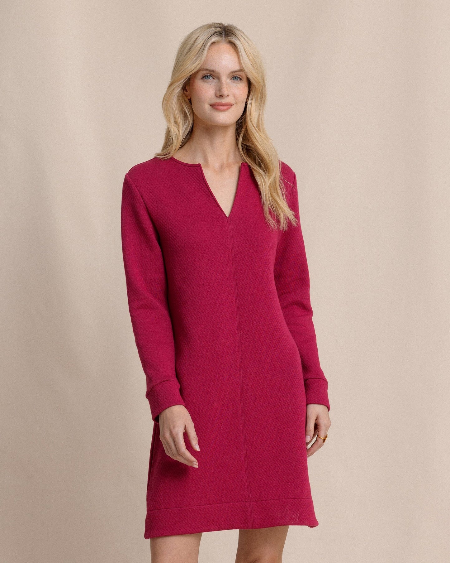 Cady Jacquard Dress - Carolina Plum