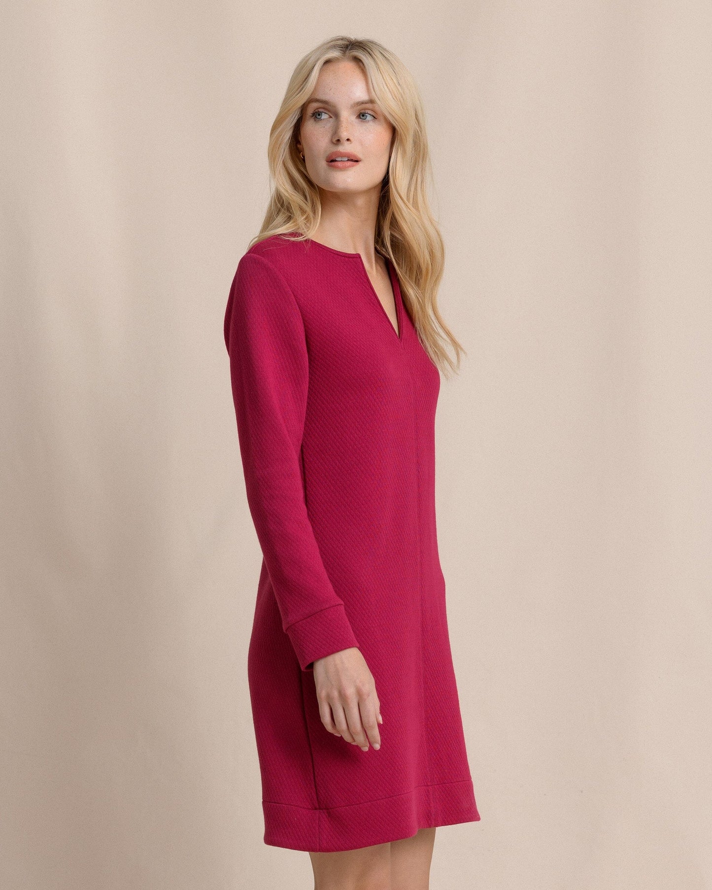 Cady Jacquard Dress - Carolina Plum