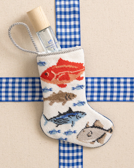 Coastal Catch Needlepoint Bauble Stocking