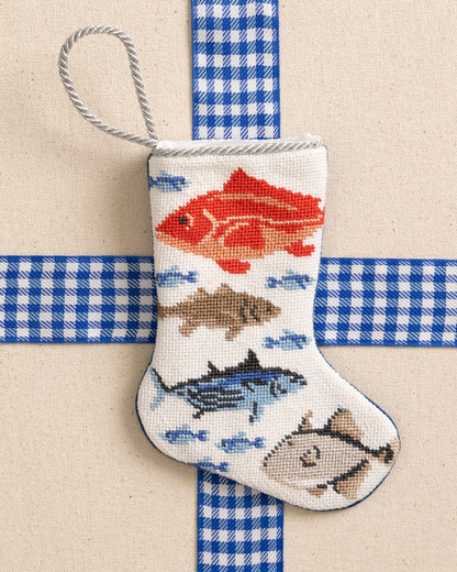 Coastal Catch Needlepoint Bauble Stocking