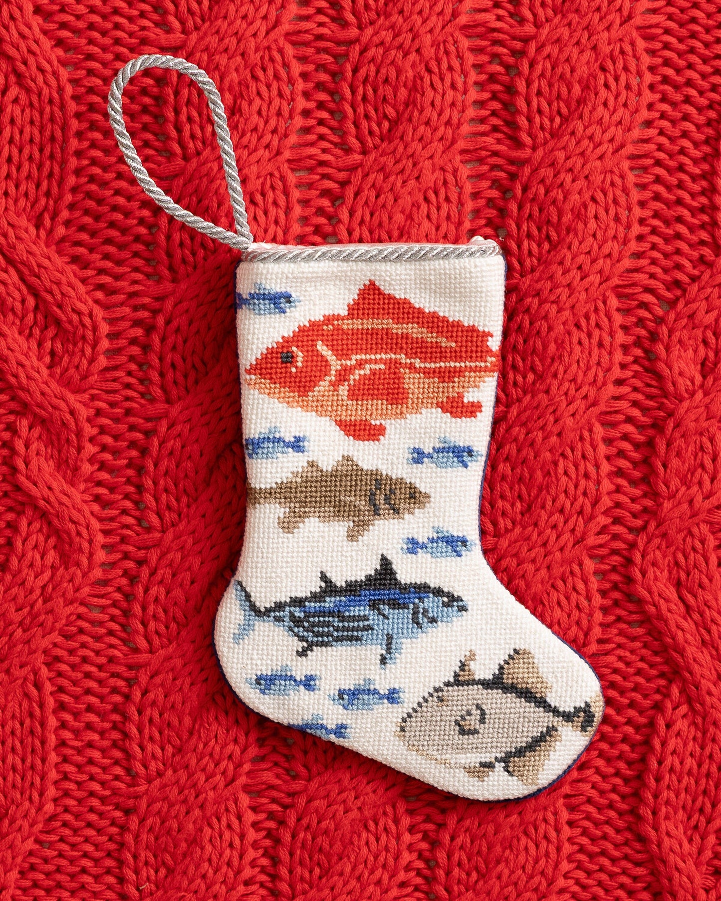 Coastal Catch Needlepoint Bauble Stocking