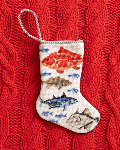 Coastal Catch Needlepoint Bauble Stocking