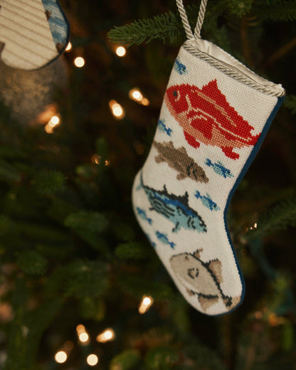 Coastal Catch Needlepoint Bauble Stocking