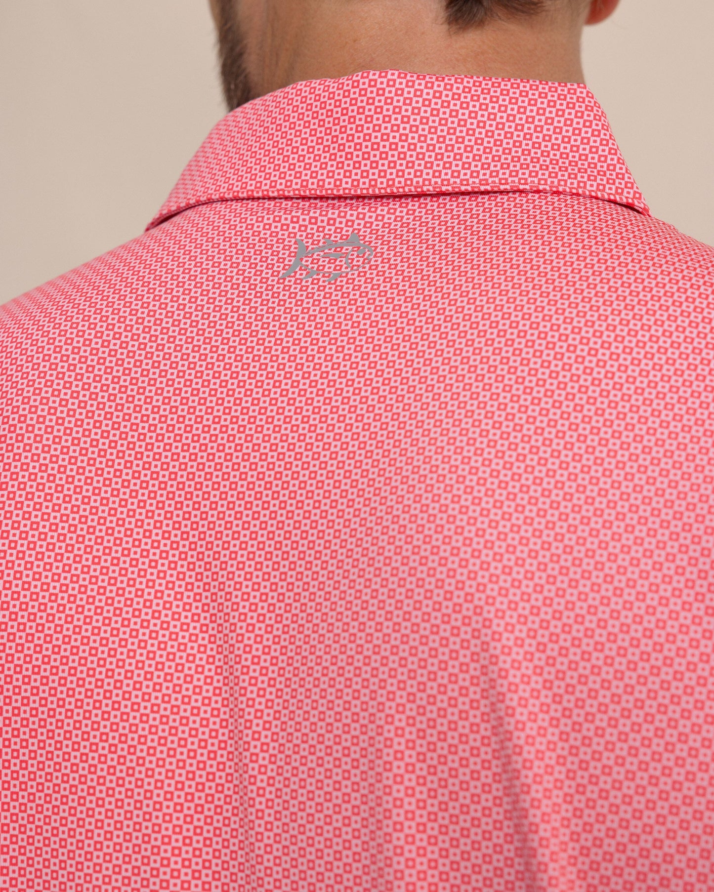 Driver Coastal Geo Printed Polo - Snapper