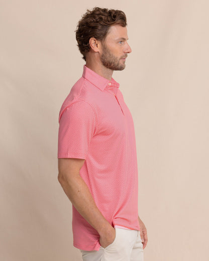 Driver Coastal Geo Printed Polo - Snapper