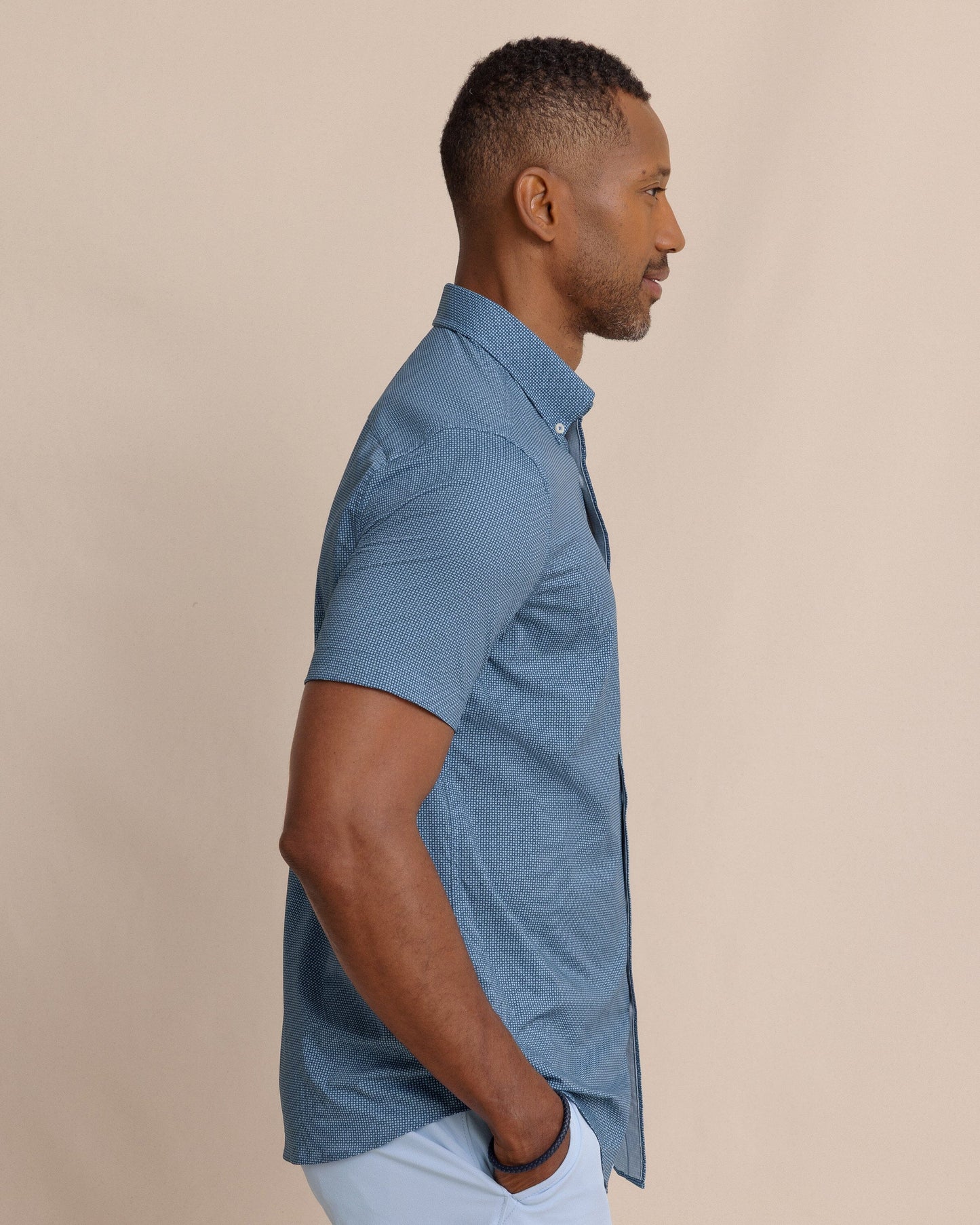 Eastport Heather brrr°® Intercoastal Short Sleeve Sport Shirt