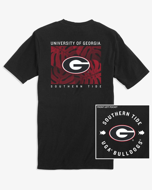 Georgia Bulldogs Oval G Halftone Monstera T-Shirt