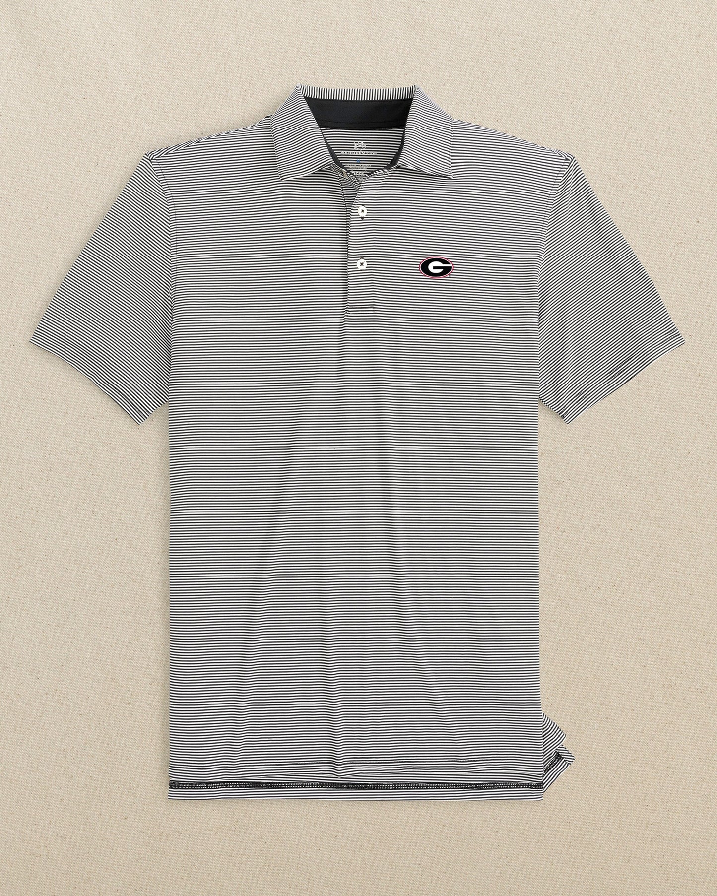 Georgia Bulldogs Oval G brrr°®-eeze Meadowbrook Stripe Polo
