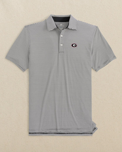 Georgia Bulldogs Oval G brrr°®-eeze Meadowbrook Stripe Polo