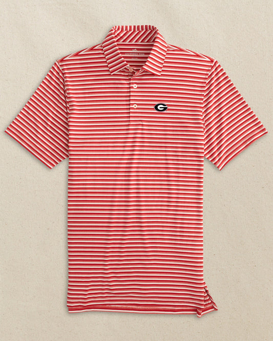 Georgia Bulldogs Oval G Heather Stripe Polo