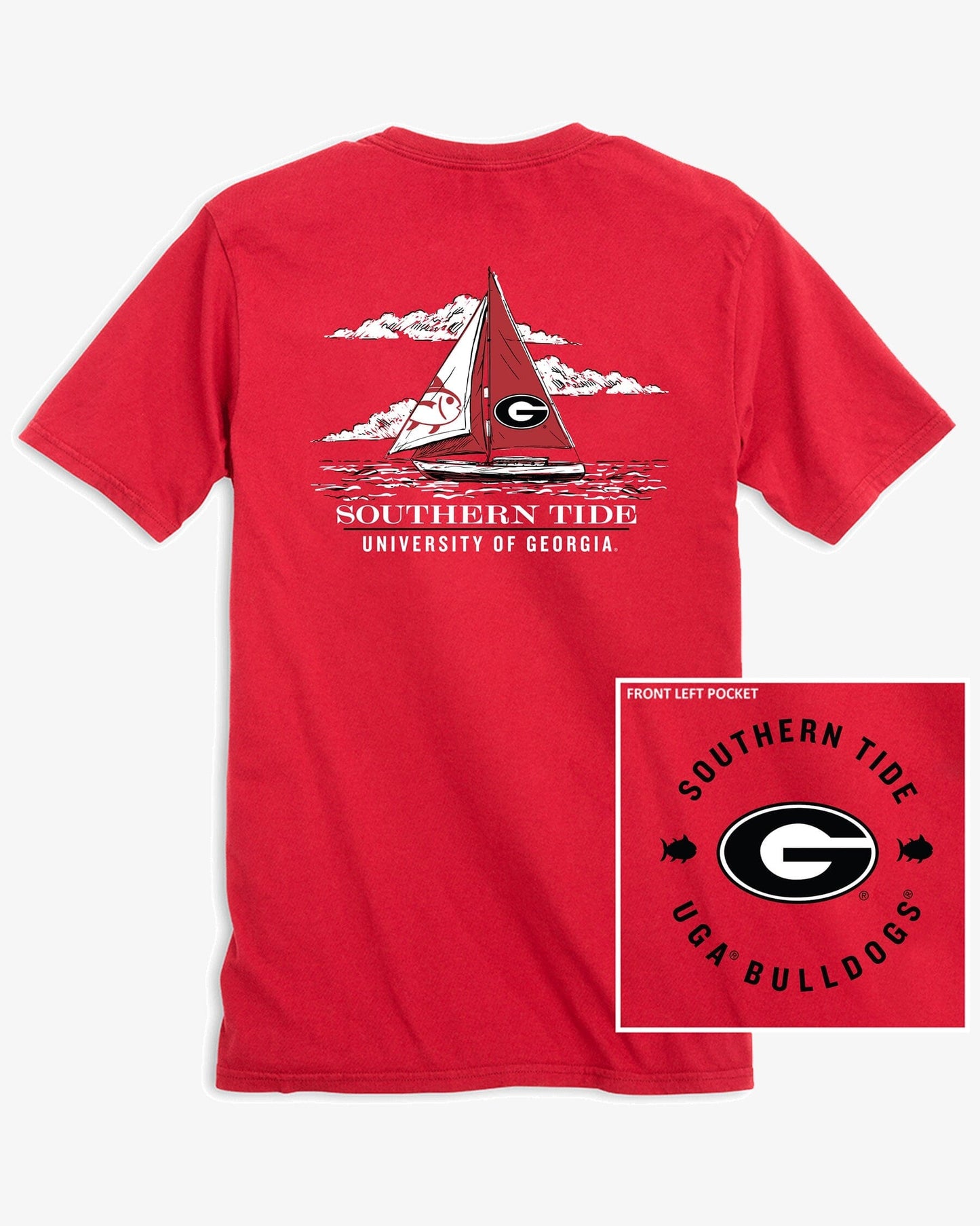 Georgia Bulldogs Oval G Skipjack Sailing T-Shirt