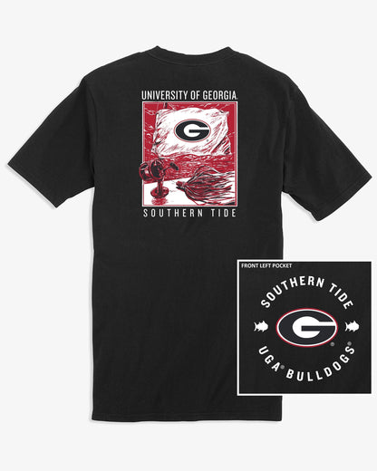 Georgia Bulldogs Oval G Fishing Flag T-Shirt