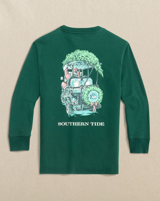 Kids Santa Club Car Long Sleeve T-Shirt