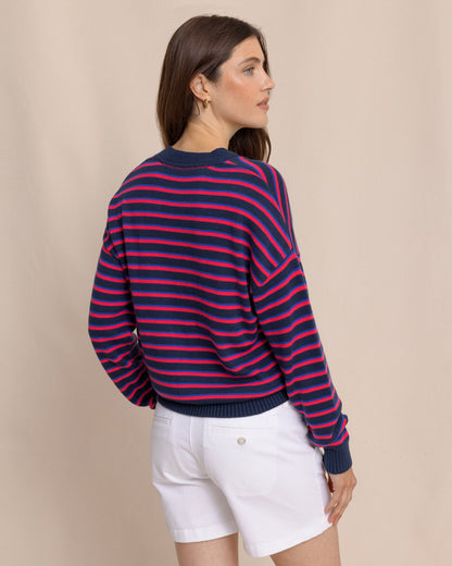 Raelyn Tie Neck Sweater - Grenadine Red