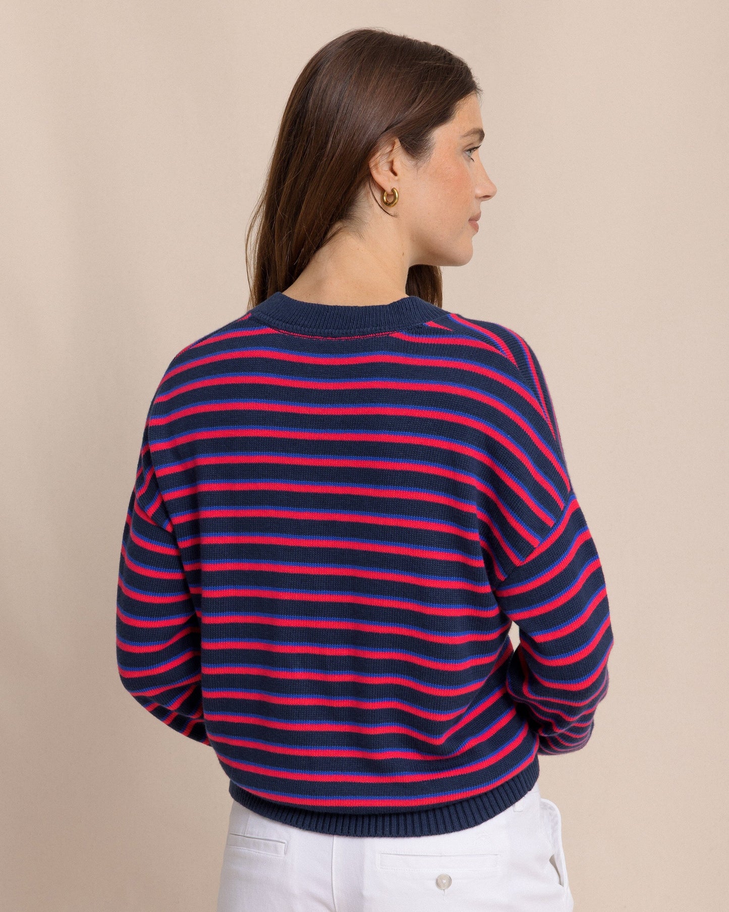 Raelyn Tie Neck Sweater - Grenadine Red