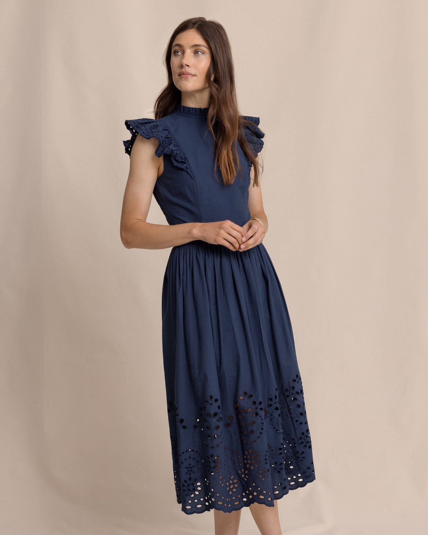 Rebekah Eyelet Midi Dress
